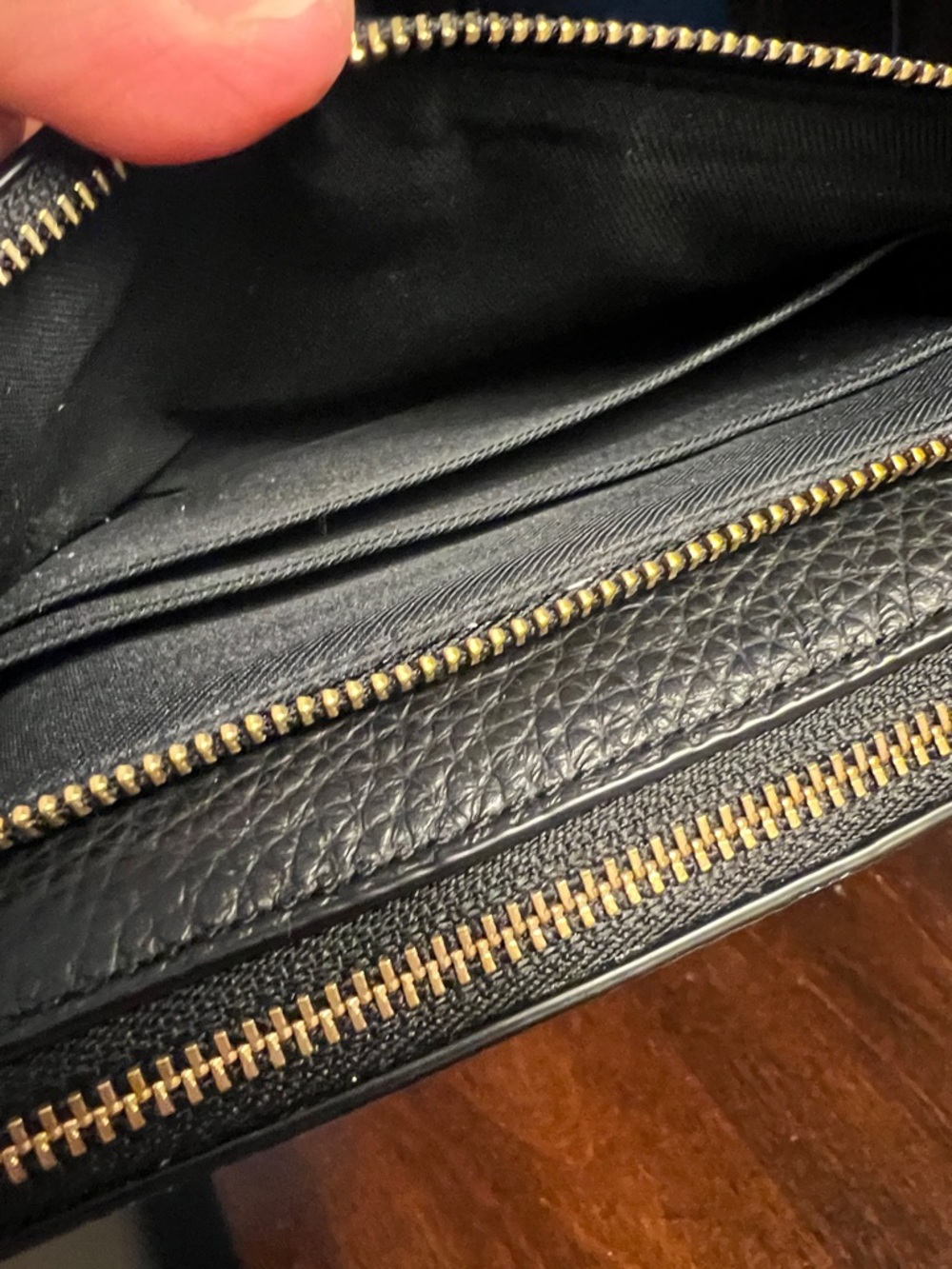 SOLD!!! Coach Dark Brown and Black Signature Canvas Wristlet - Picture 9 of 14